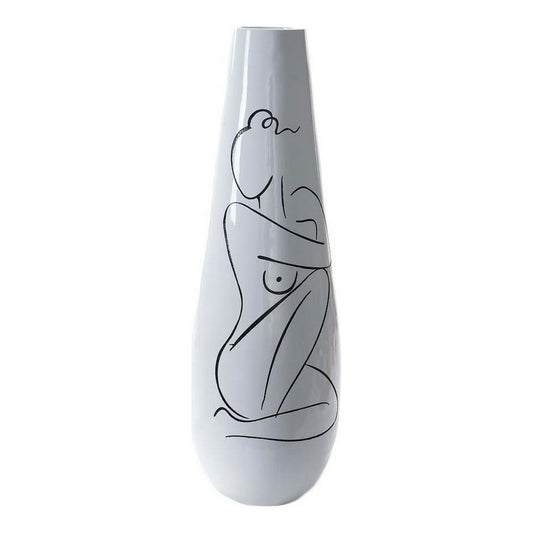 Vase DKD Home Decor abstrakt Weiß Harz Moderne (31.5 x 31.5 x 95.5 cm)