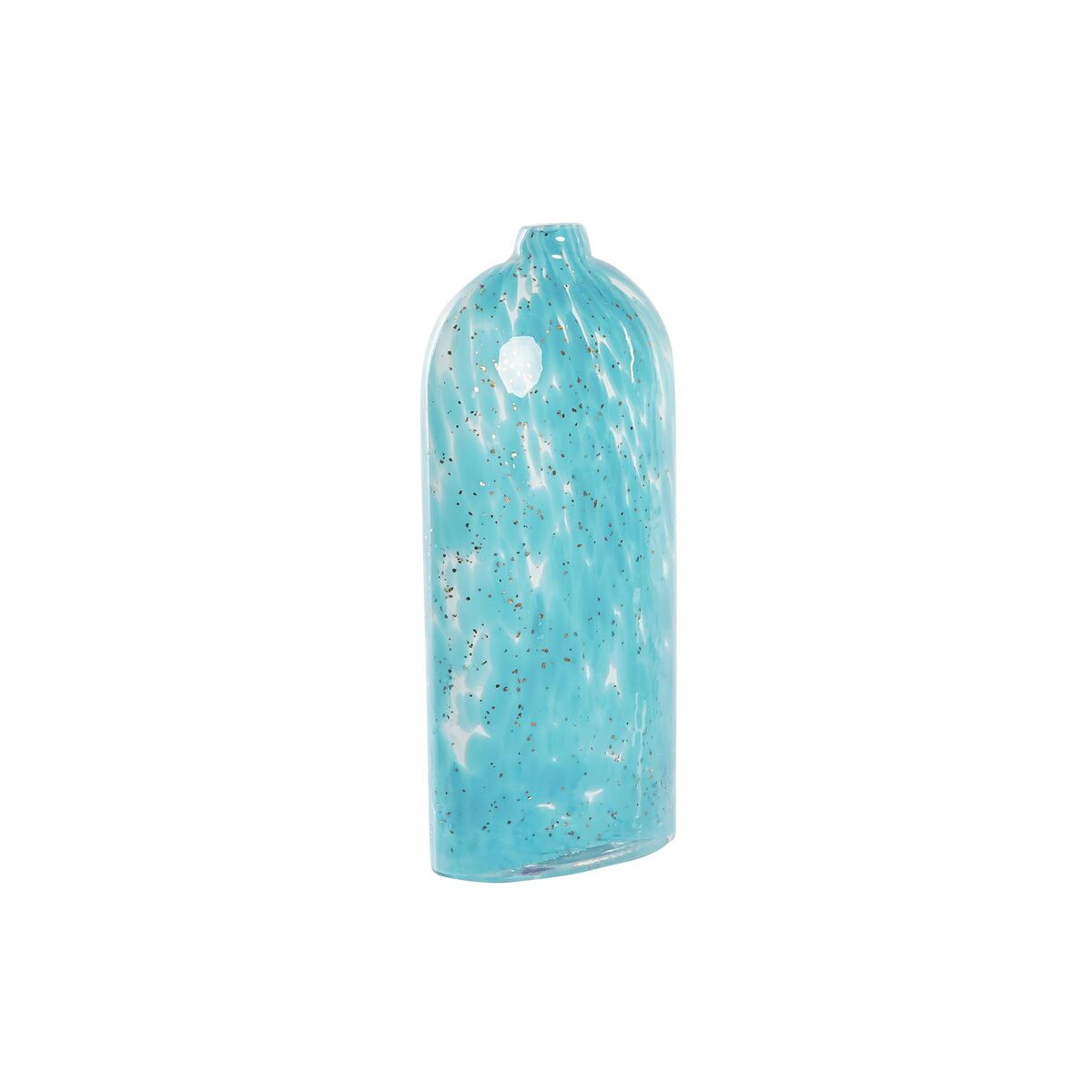 Vase DKD Home Decor 12,5 x 6,5 x 28 cm Kristall Blau Mediterraner