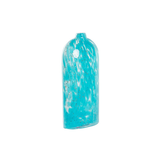 Vase DKD Home Decor 12,5 x 6,5 x 28 cm Kristall Blau Mediterraner