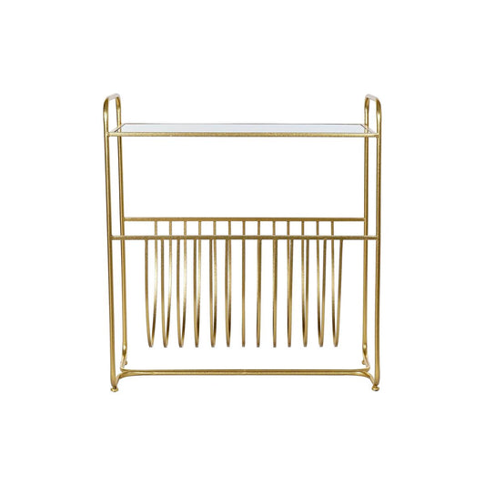 Zeitschriftenkorb DKD Home Decor Spiegel Gold Metall (76 x 35 x 83 cm)