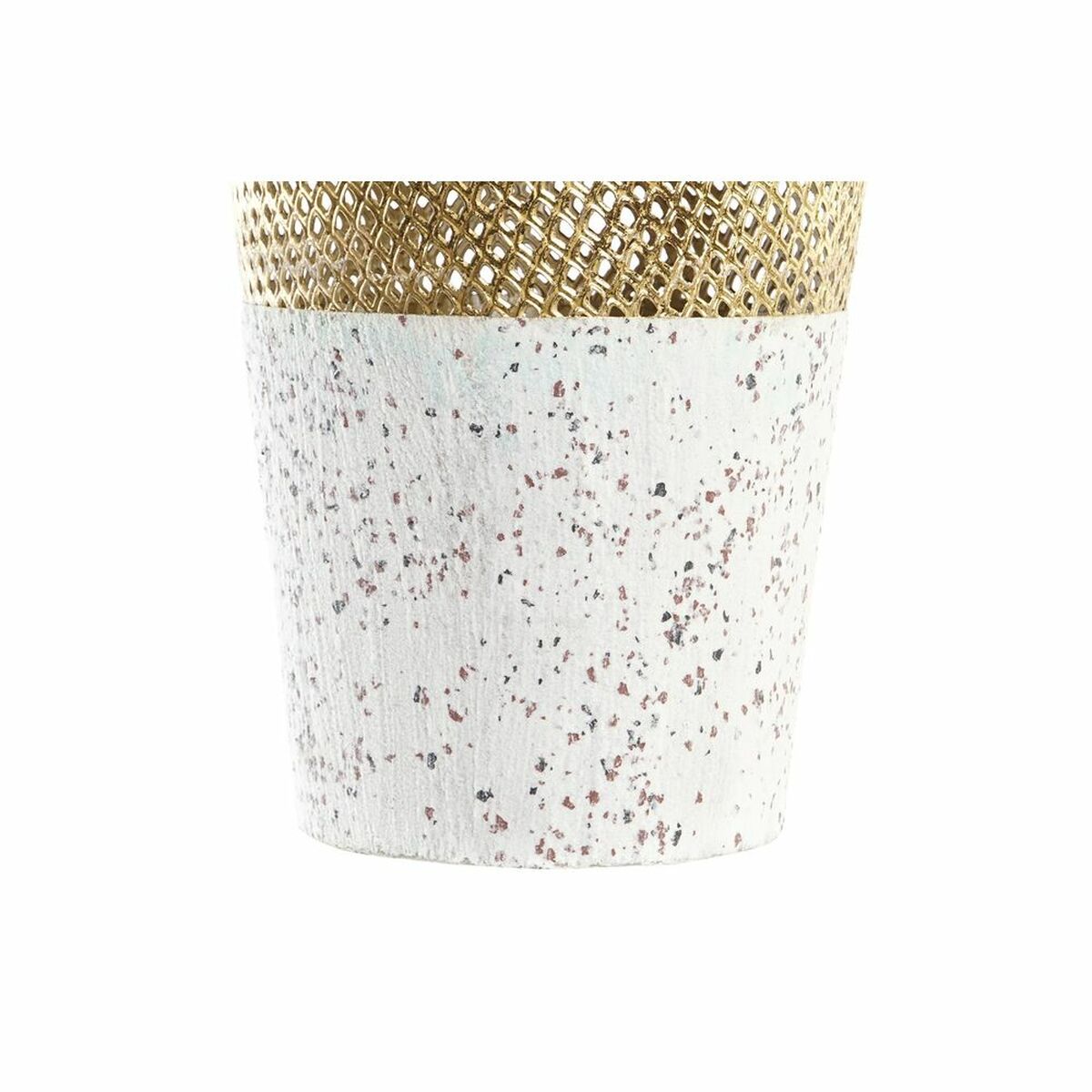 Vase DKD Home Decor Grau Gold Metall Moderne 25 x 25 x 48 cm