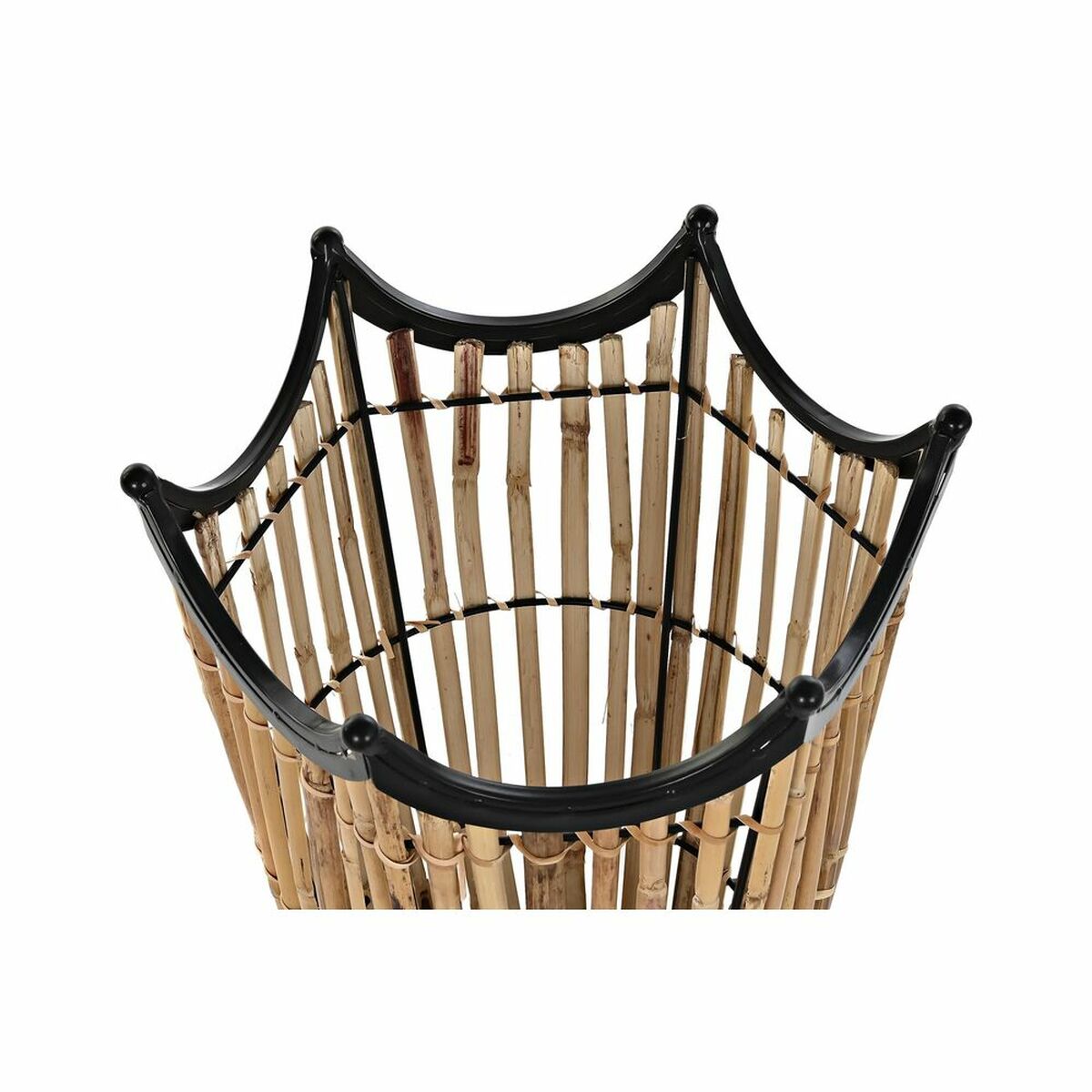 Regenschirmständer DKD Home Decor Rattan Schwarz Metall (32 x 32 x 50 cm)