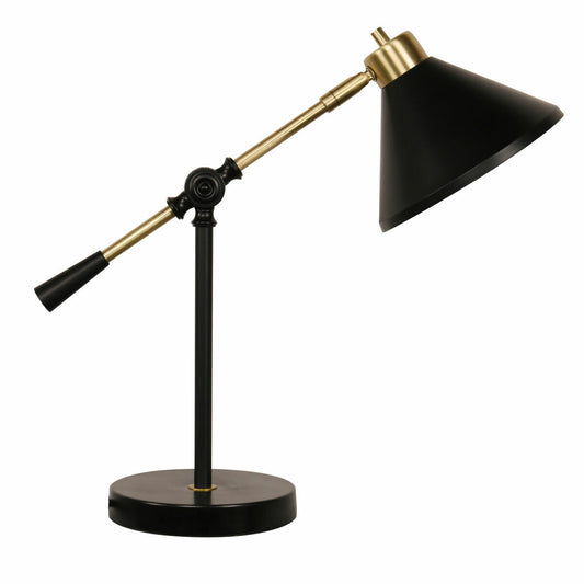 Tischlampe DKD Home Decor Schwarz Gold Metall (17,7 x 38 x 40,6 cm) (17,7 x 44 x 40,6 cm)