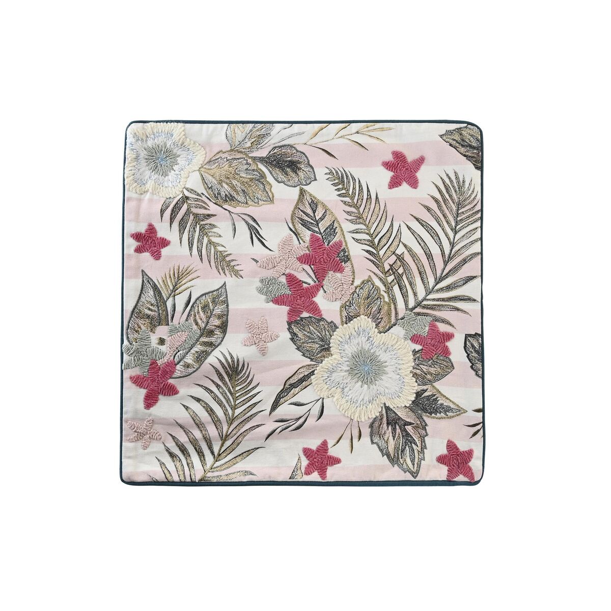 Kissenbezug DKD Home Decor Rosa grün Tropical 50 x 1 x 50 cm