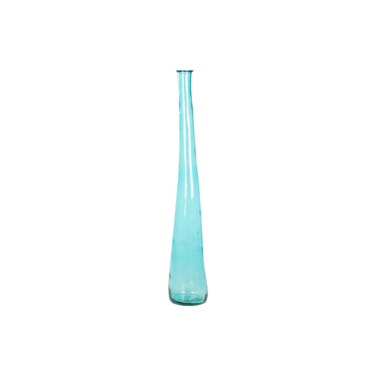 Vase DKD Home Decor 18 x 18 x 120 cm Himmelsblau Verre trempé