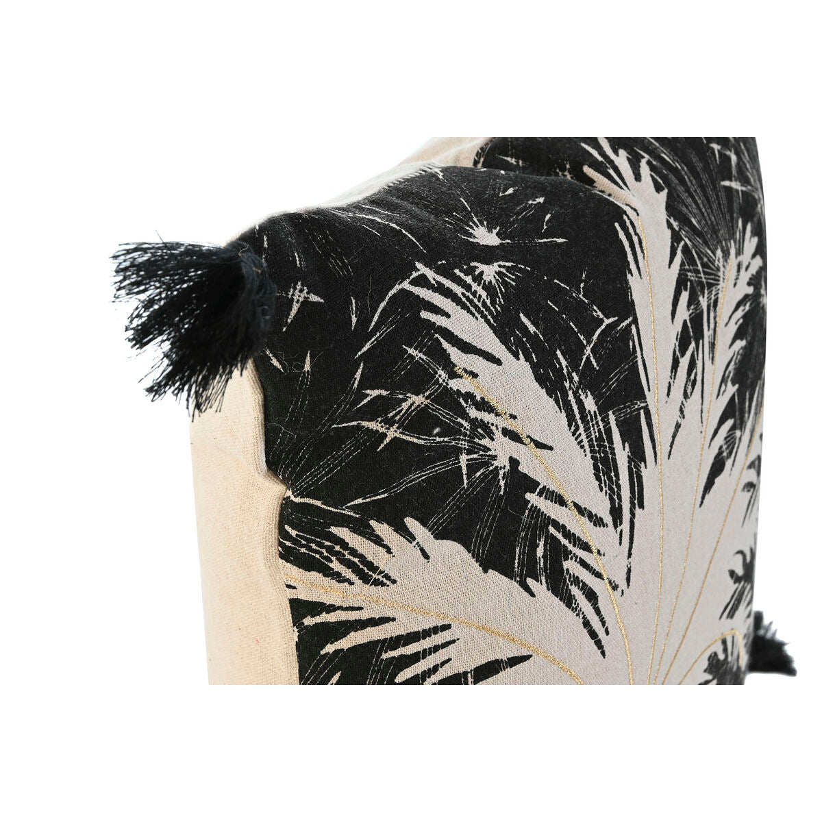 Kissen Home ESPRIT Schwarz Boho Palme 45 x 5 x 45 cm