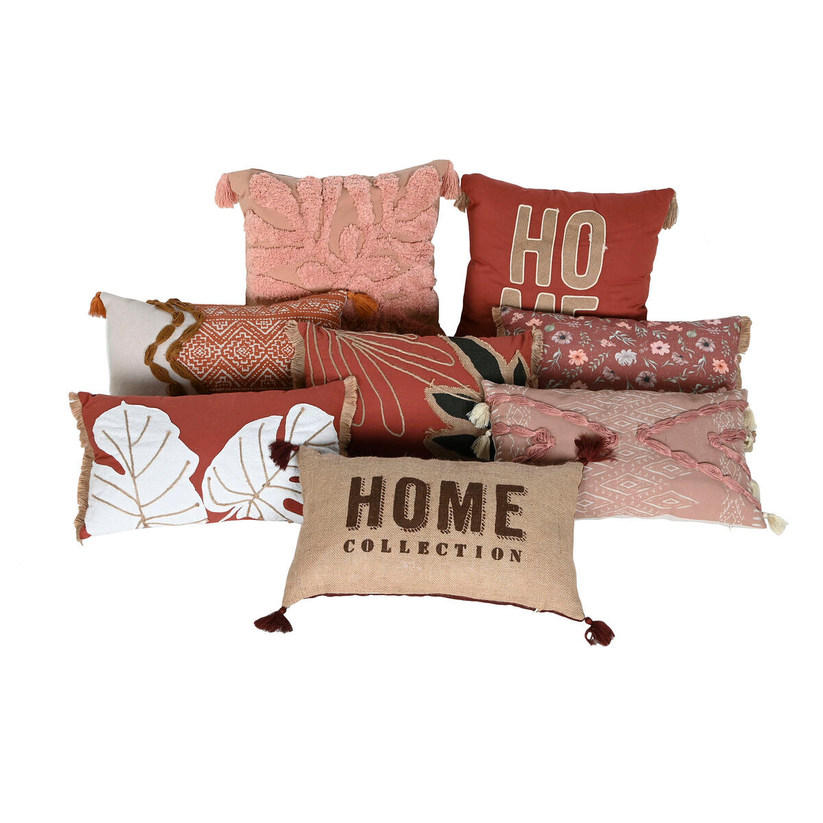 Kissen Home ESPRIT Blomster Gedruckt Boho 50 x 5 x 30 cm