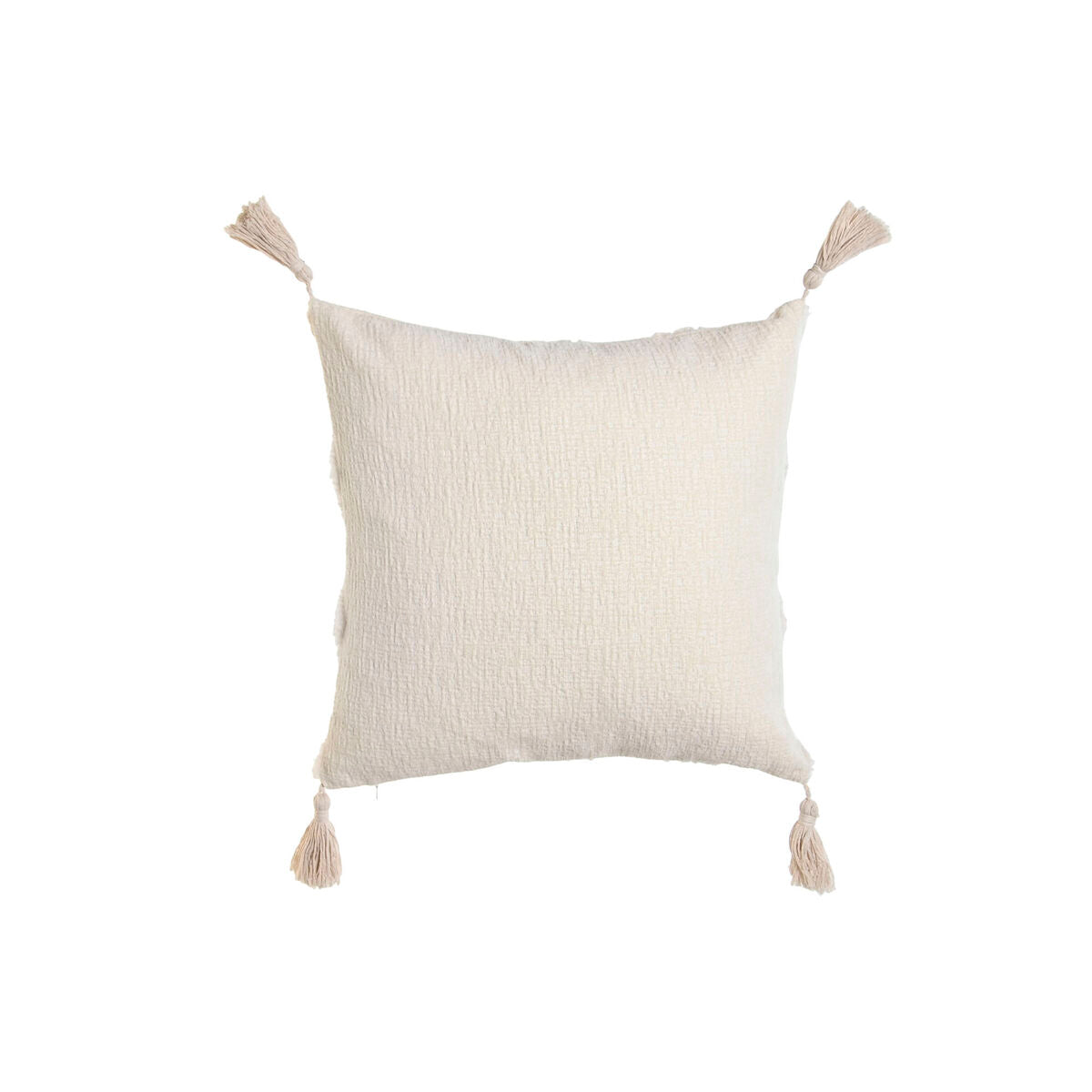 Kissen Home ESPRIT Weiß Quasten Boho 45 x 15 x 45 cm