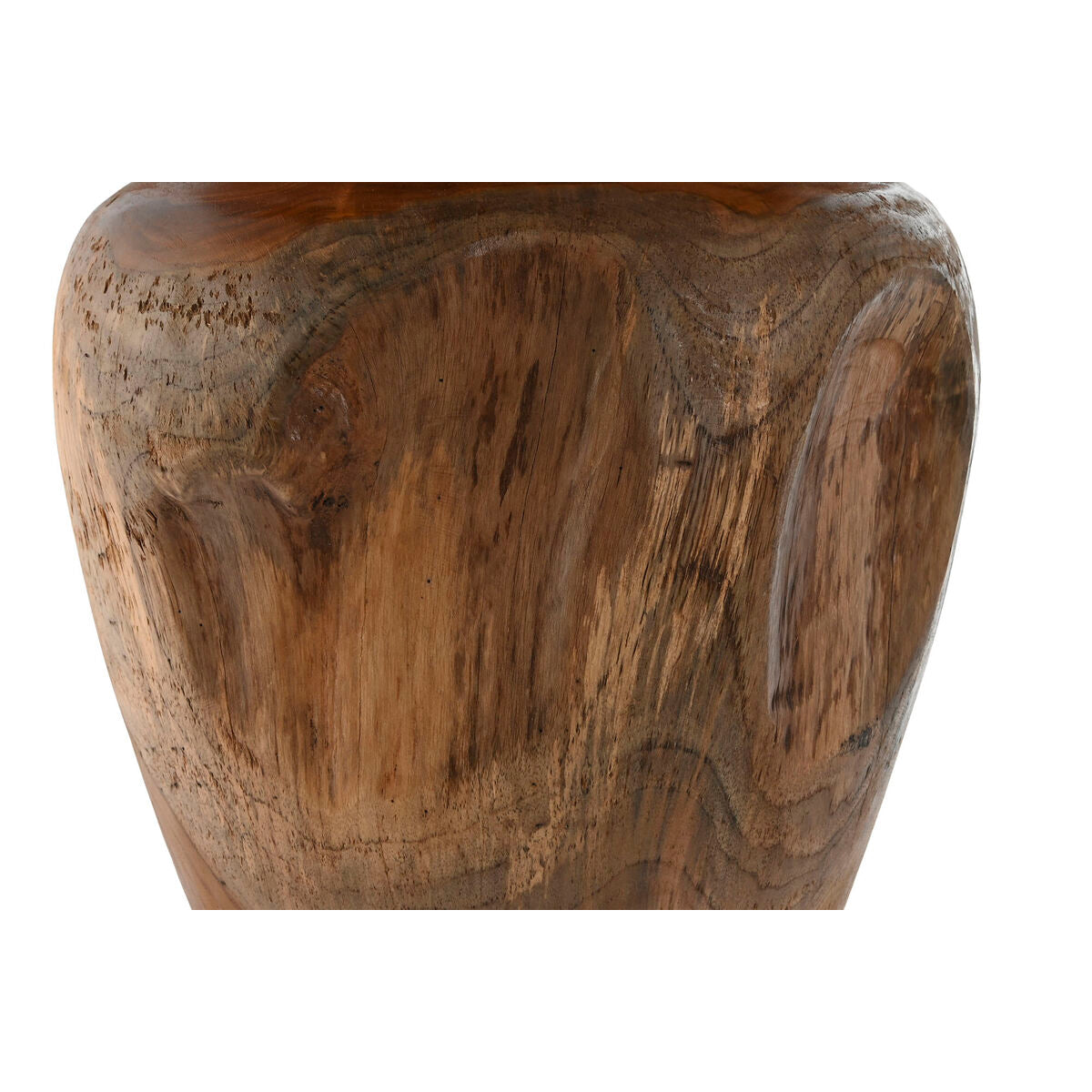 Vase Home ESPRIT natürlich Dunkelbraun Teakholz 34 x 34 x 40 cm