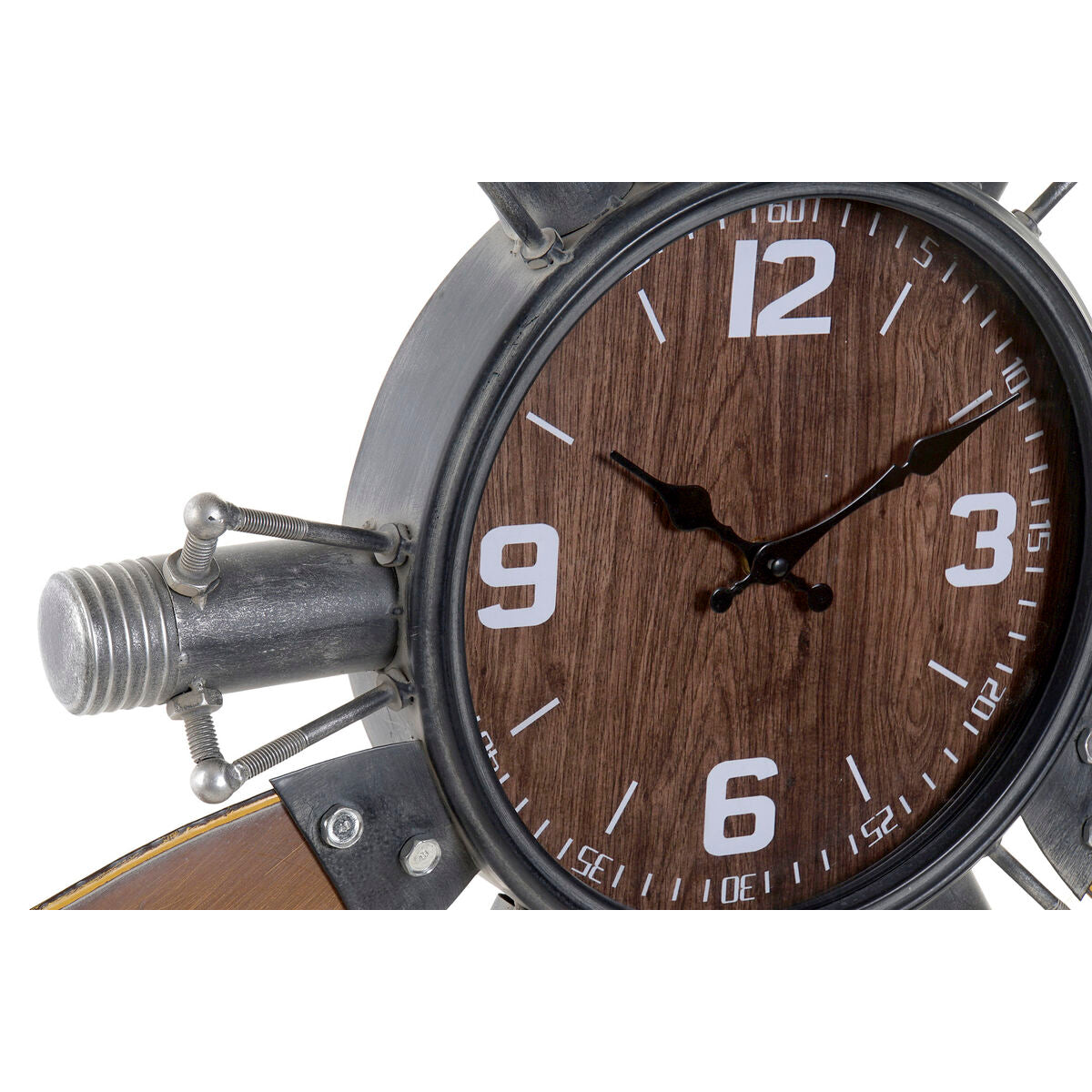 Wanduhr Home ESPRIT Braun Schwarz Metall Holz MDF Vintage 121 x 7 x 106 cm