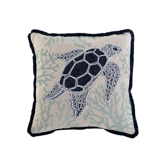 Kissen Home ESPRIT Tortoise Mediterraner 45 x 15 x 45 cm