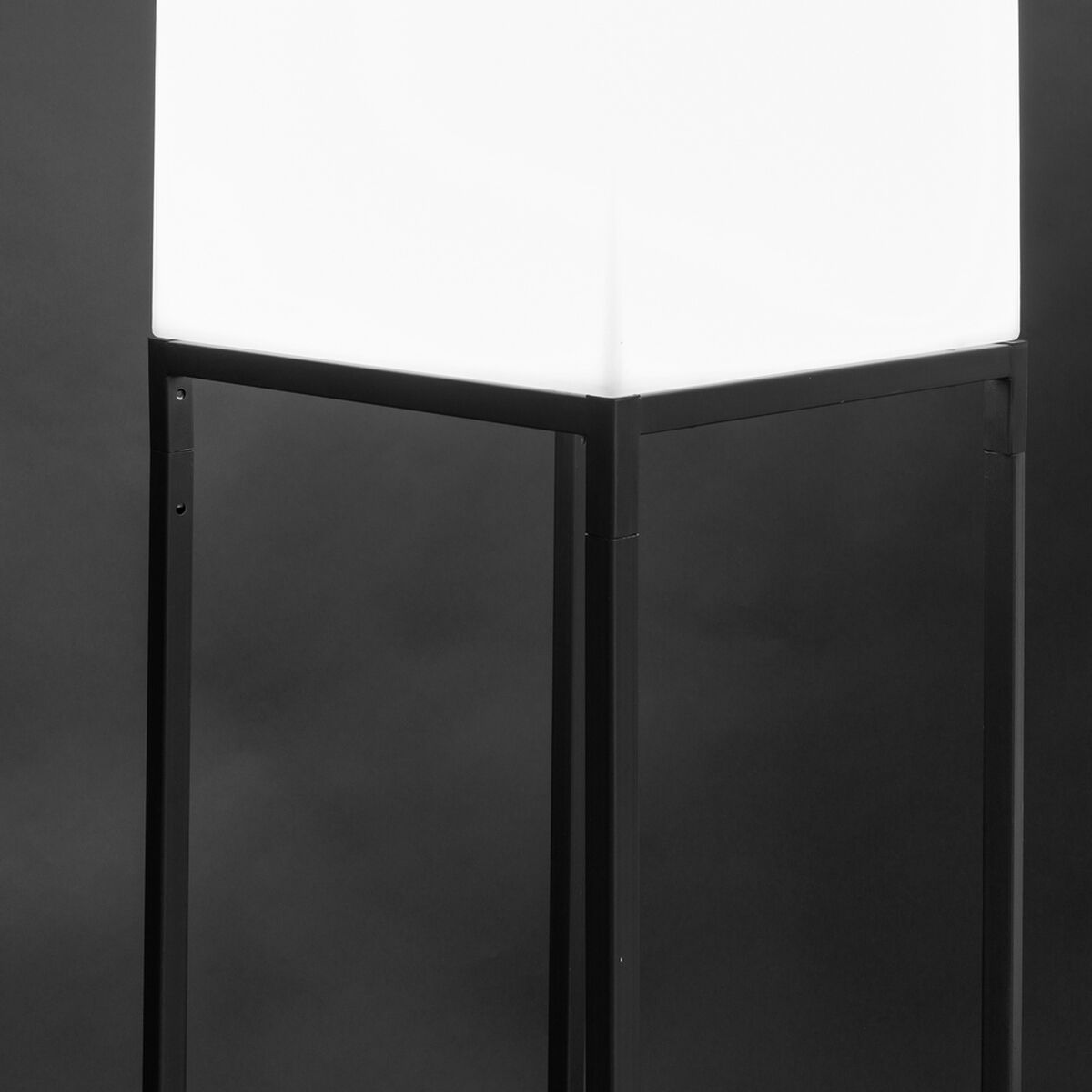 Stehlampe Block Weiß Grau Polyäthylen Stahl 38 x 38 x 155 cm