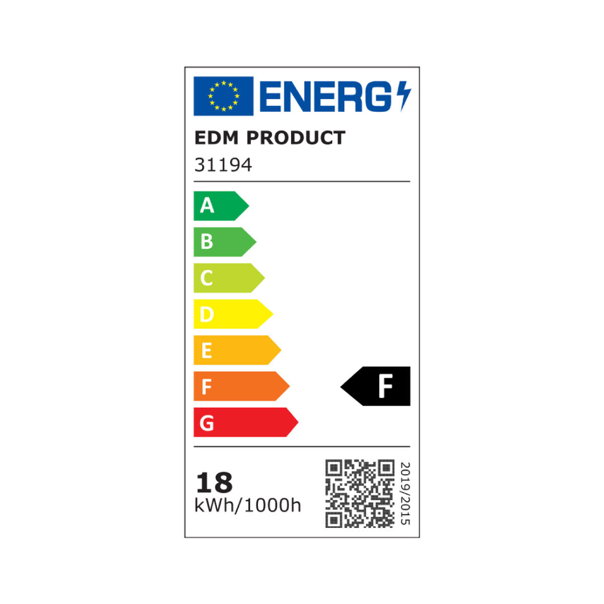 LED Röhre EDM F 18 W T8 1900 Lm Ø 2,6 x 120 cm (3000 K) (3200 K)