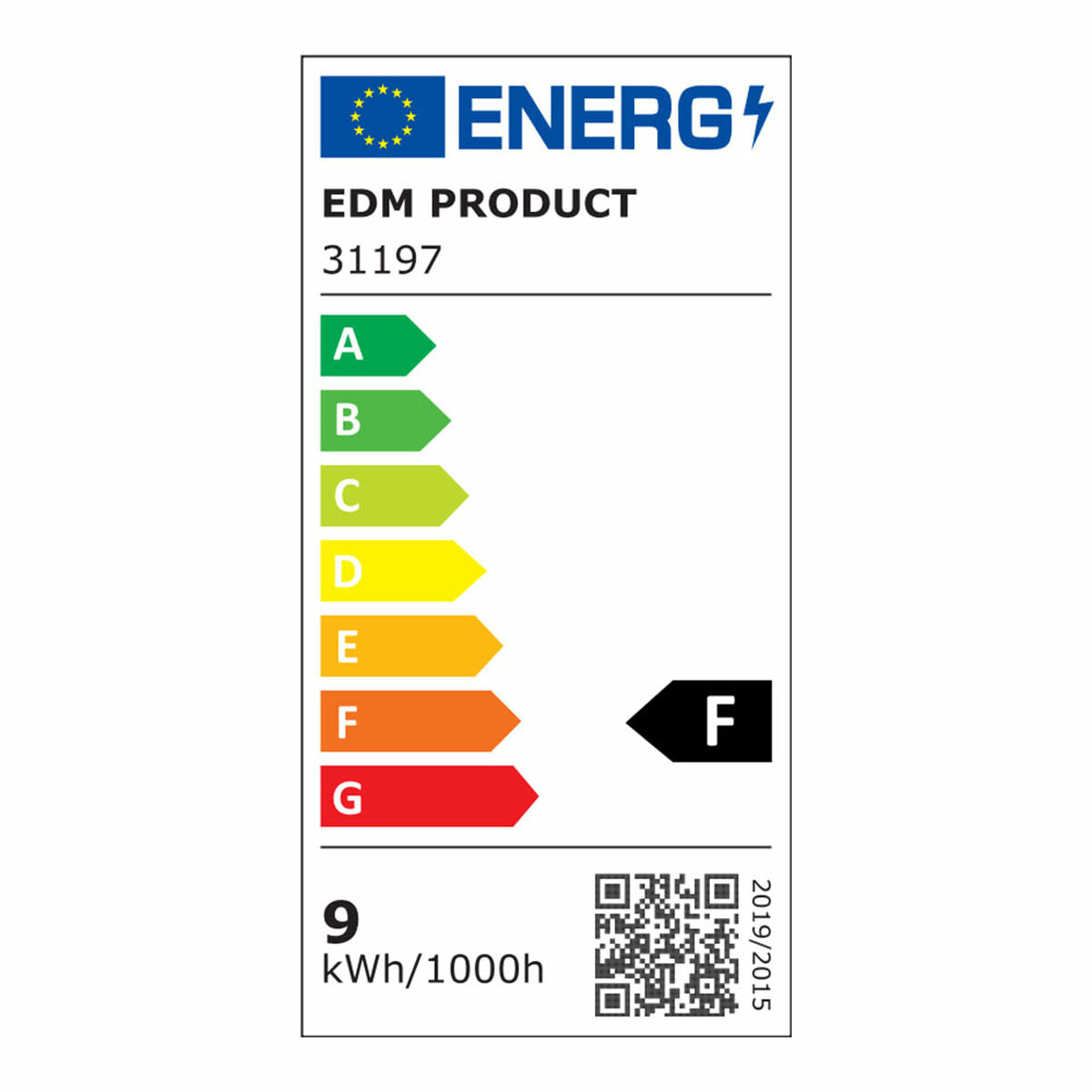 LED Röhre EDM F 9 W T8 900 Lm Ø 2,6 x 60 cm (4000 K)