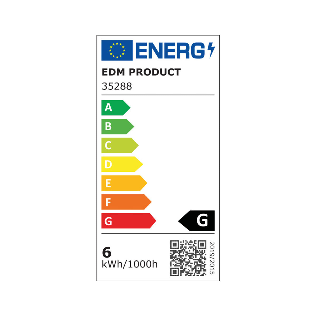 LED-Lampe EDM Einstellbar G 6 W GU10 480 Lm Ø 5 x 5,5 cm (6400 K)