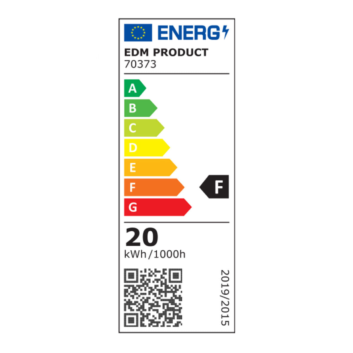 Flutlicht EDM 6400 K 12,4 x 10,6 x 2,8 cm 20 W 1400 lm