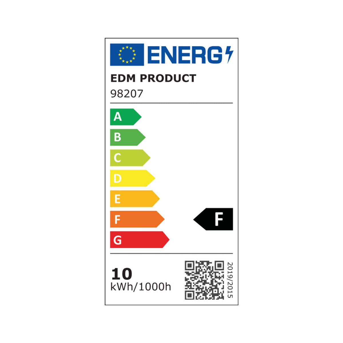 Packung mit 3 LED-Glühbirnen EDM F 10 W E27 810 Lm Ø 6 x 10,8 cm (6400 K)