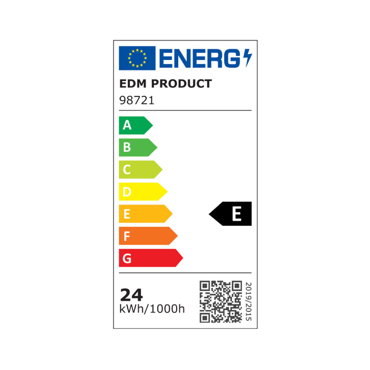 LED-Lampe EDM E 24 W E27 2700 lm Ø 7 x 13,6 cm (4000 K)