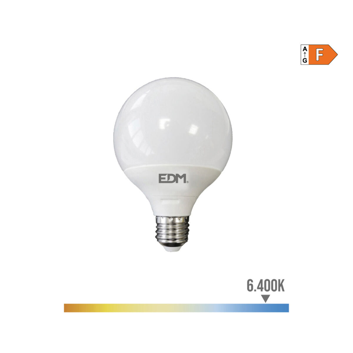 LED-Lampe EDM F 15 W E27 1521 Lm Ø 12,5 x 14 cm (6400 K)