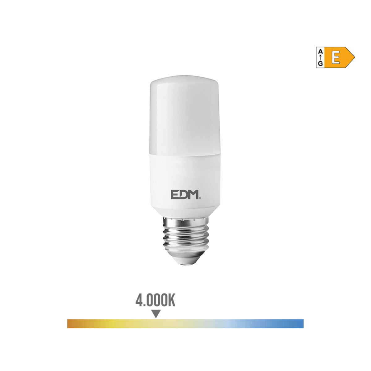 LED-Lampe EDM Röhrenförmig E 10 W E27 1100 Lm Ø 4 x 10,7 cm (4000 K)