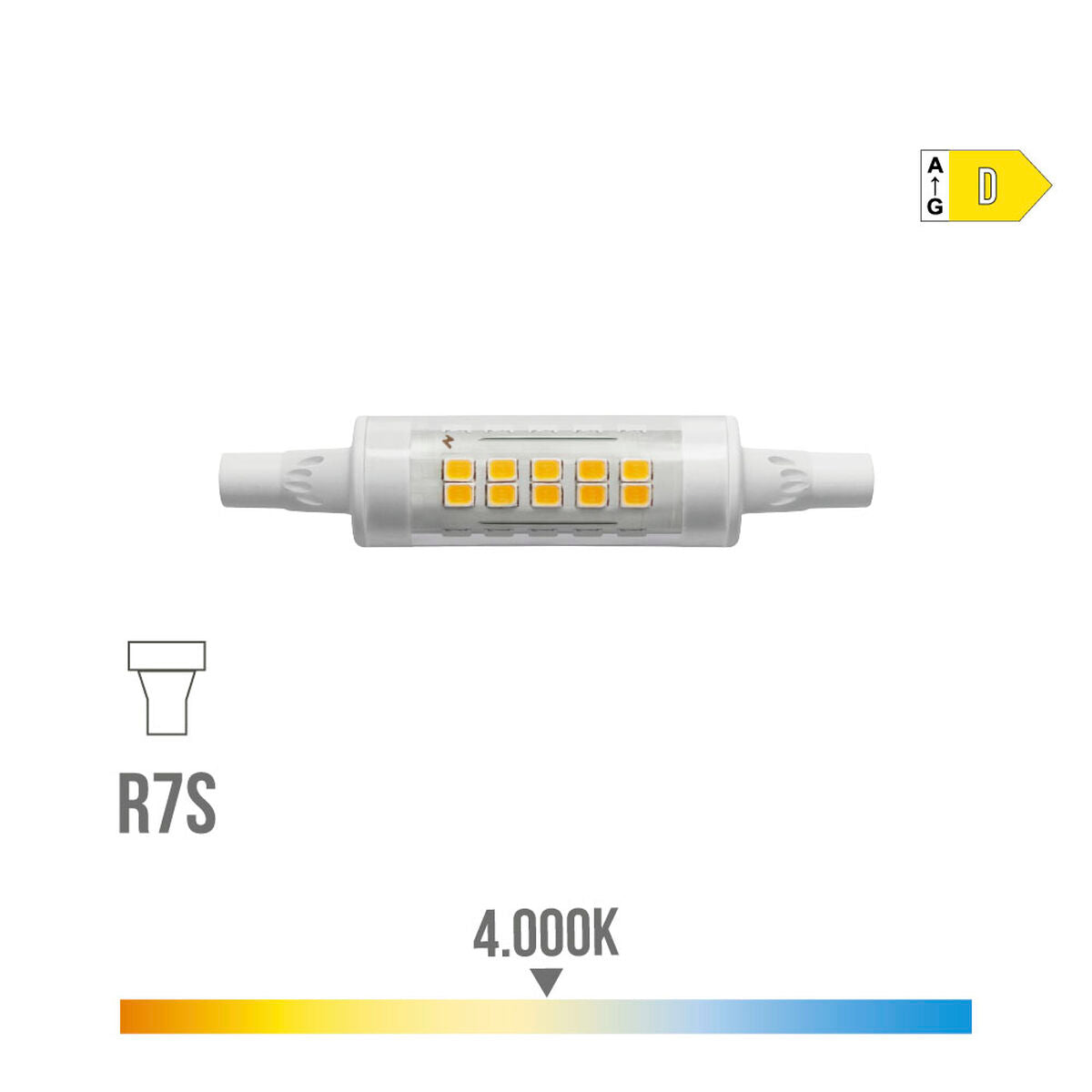 LED-Lampe EDM Linear R7s 5,5 W 600 lm 4000 K D Ø 1,5 x 7,8 cm