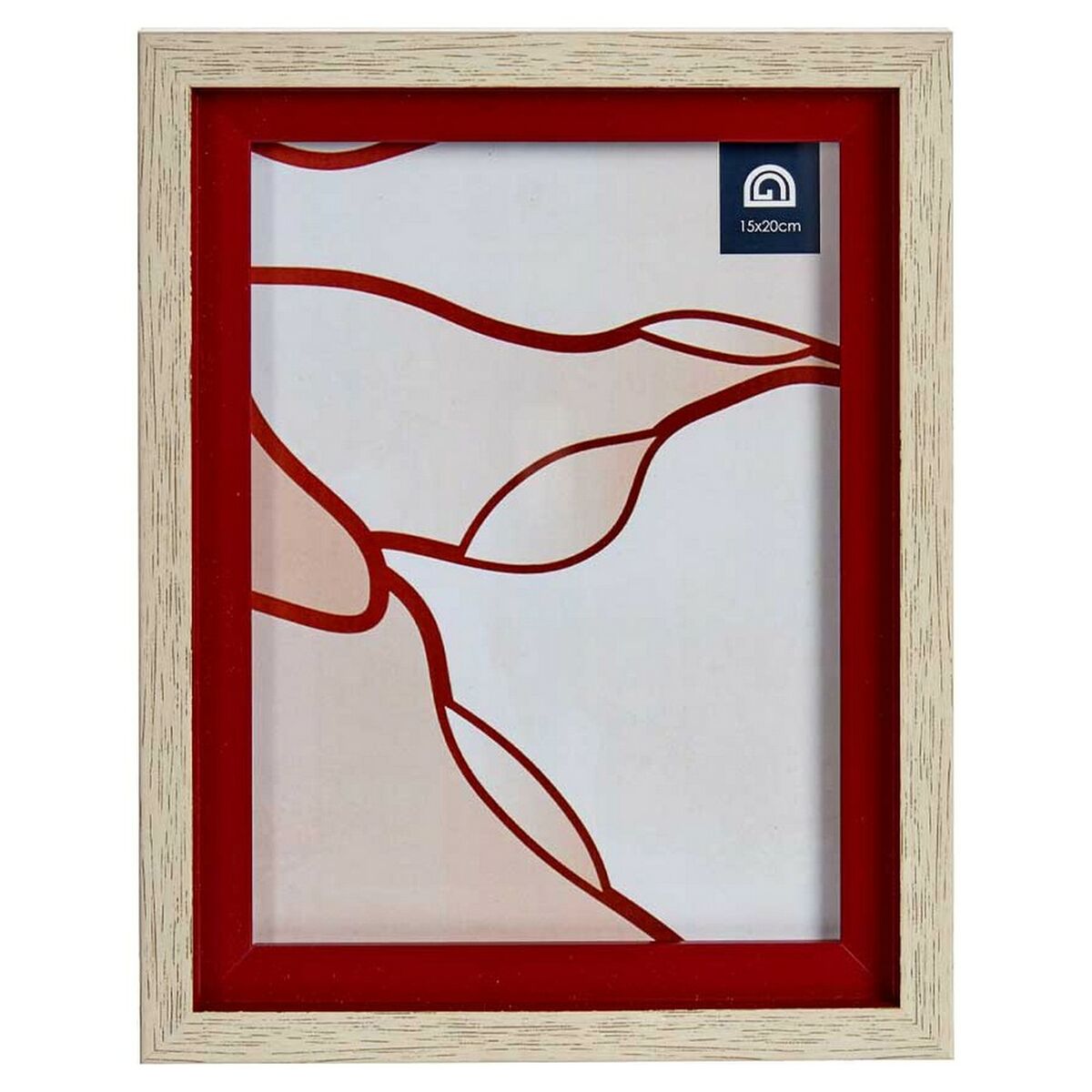 Fotorahmen 16515 Rot Braun 18,8 x 2 x 24 cm Kristall Holz Kunststoff