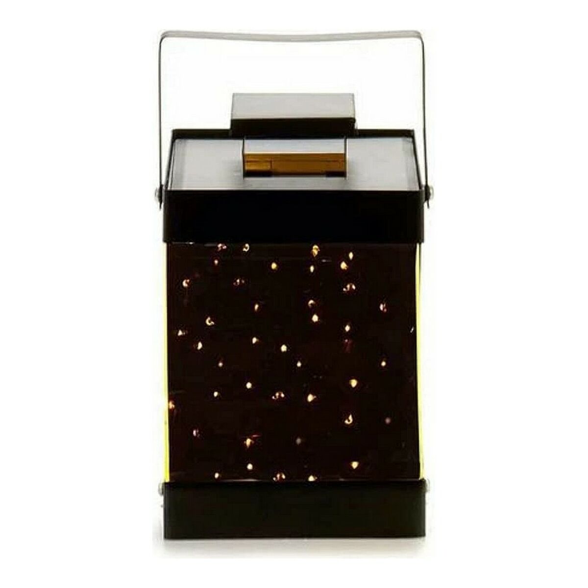 LED-Laterne Schwarz Spiegel 12,5 x 18,5 x 12,5 cm