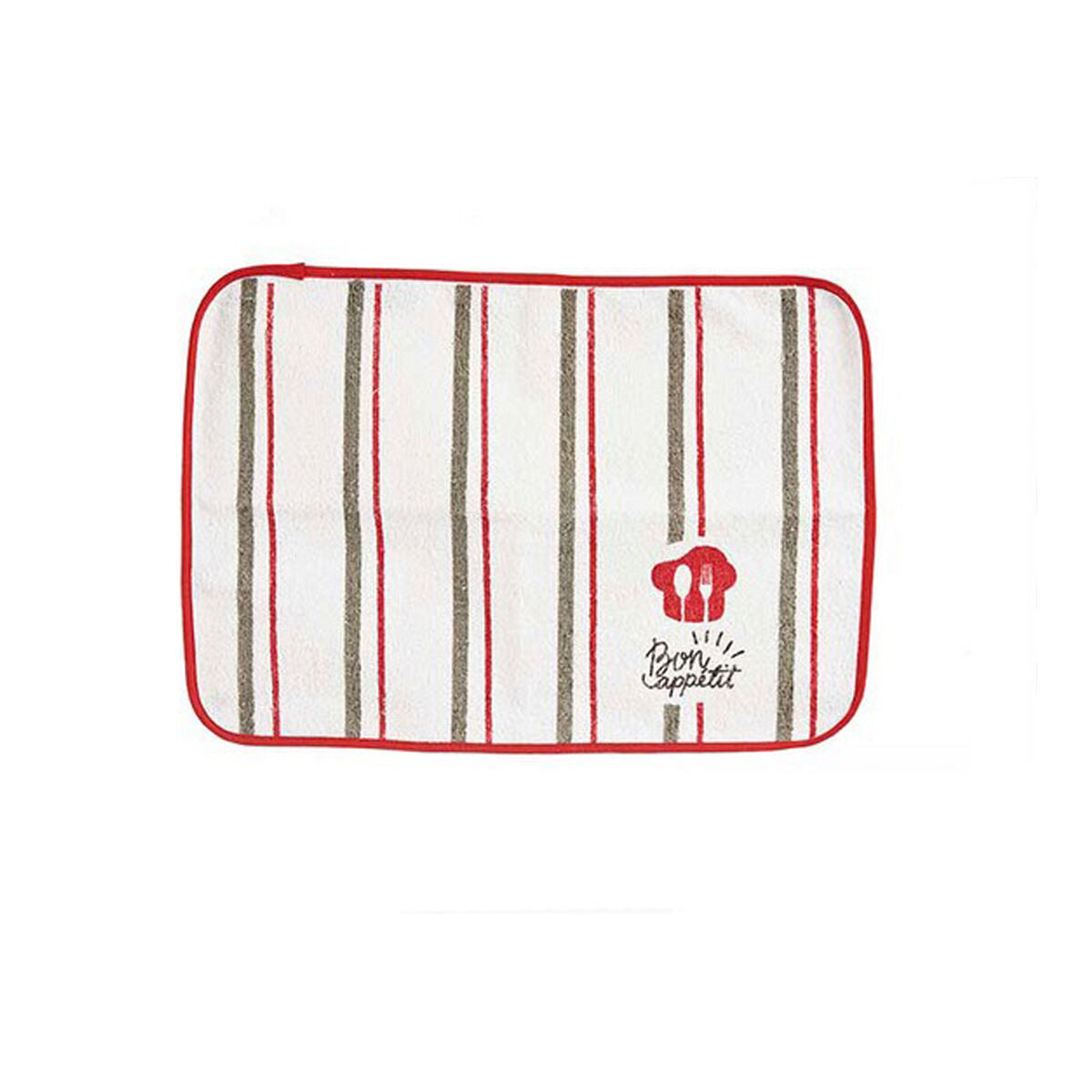 Platzset Bon Apetit Rot Weiß 33 x 0,3 x 48 cm