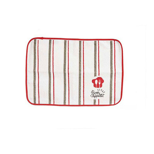 Platzset Bon Apetit Rot Weiß 33 x 0,3 x 48 cm