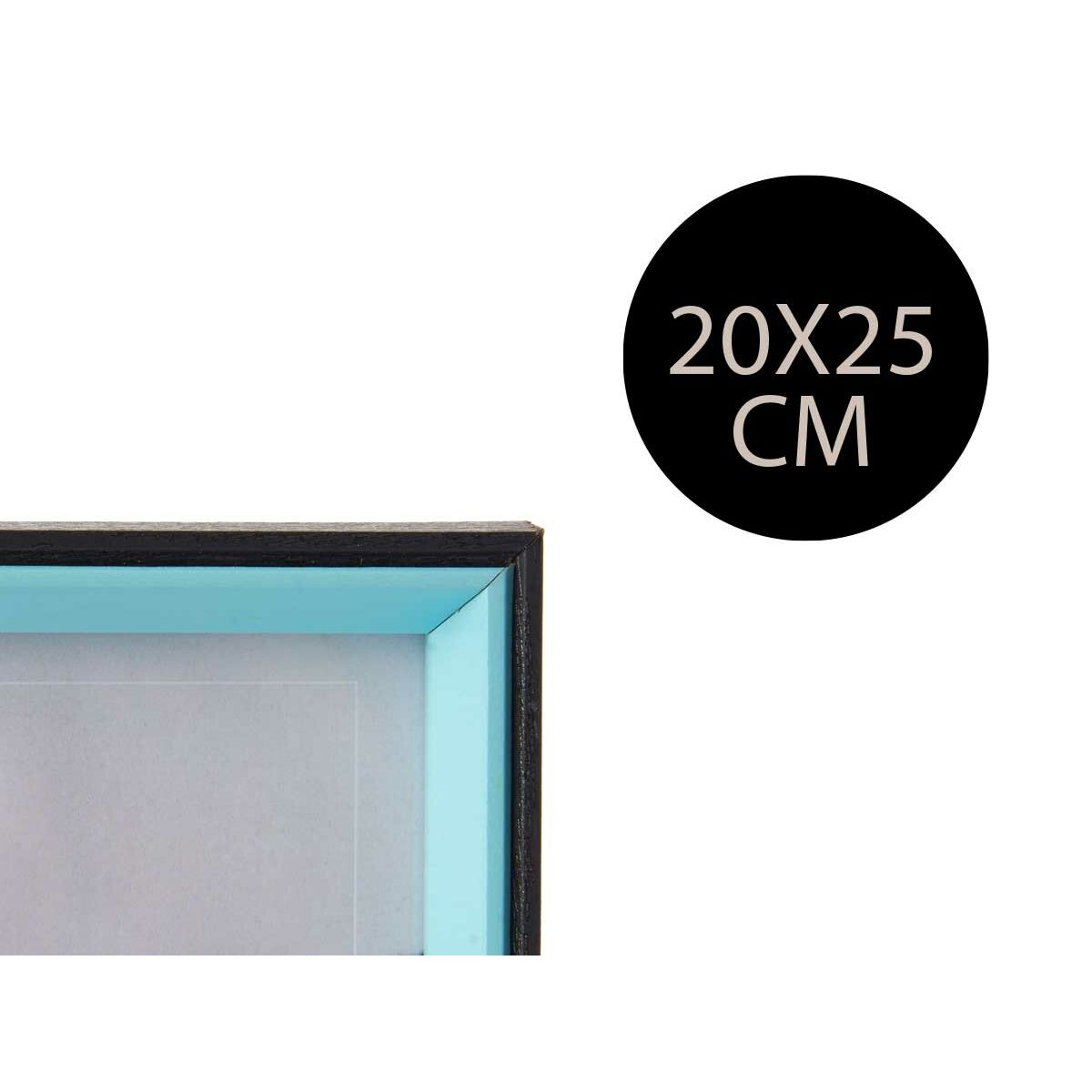 Fotorahmen Schwarz Blau Kristall 3 x 27 x 22 cm Holz MDF