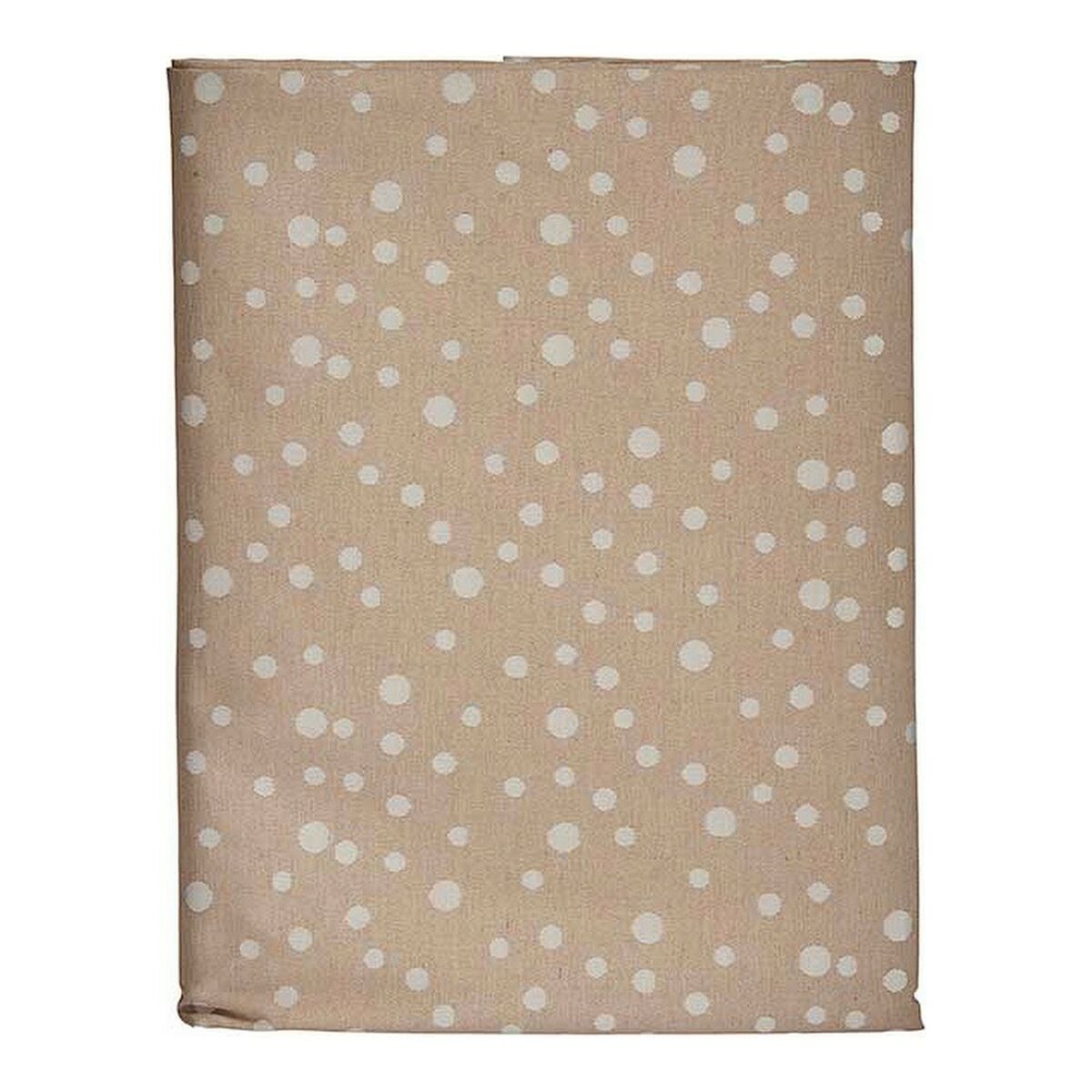 Tischdecke Jacquard Punkte Beige (140 x 180 cm)