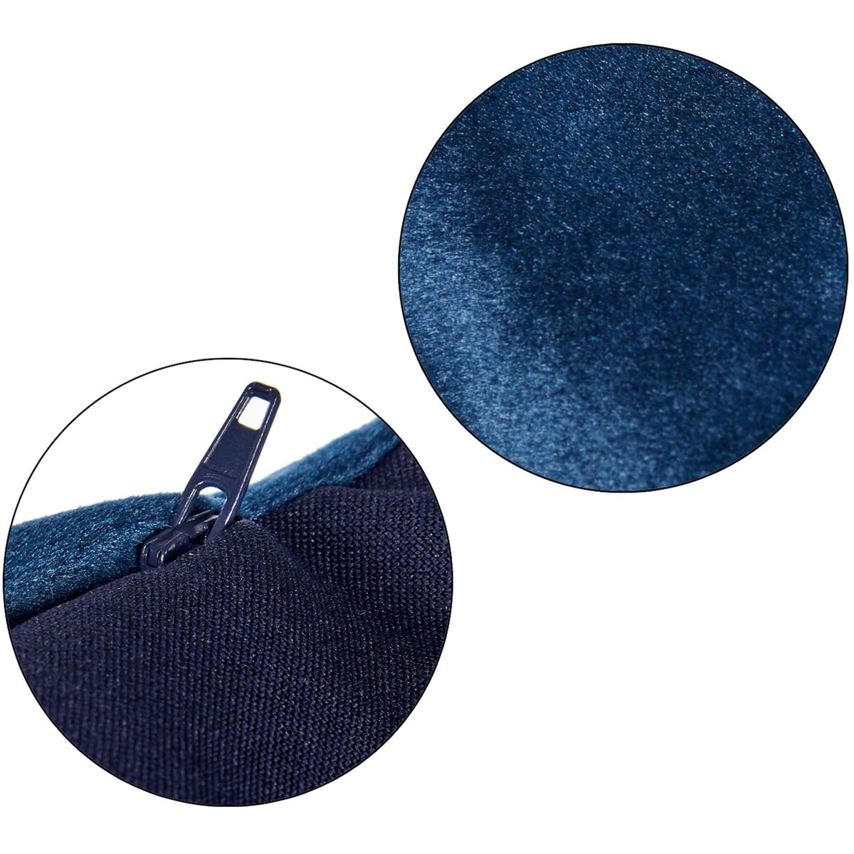 Kissen Samt Blau Polyester (45 x 13 x 45 cm)