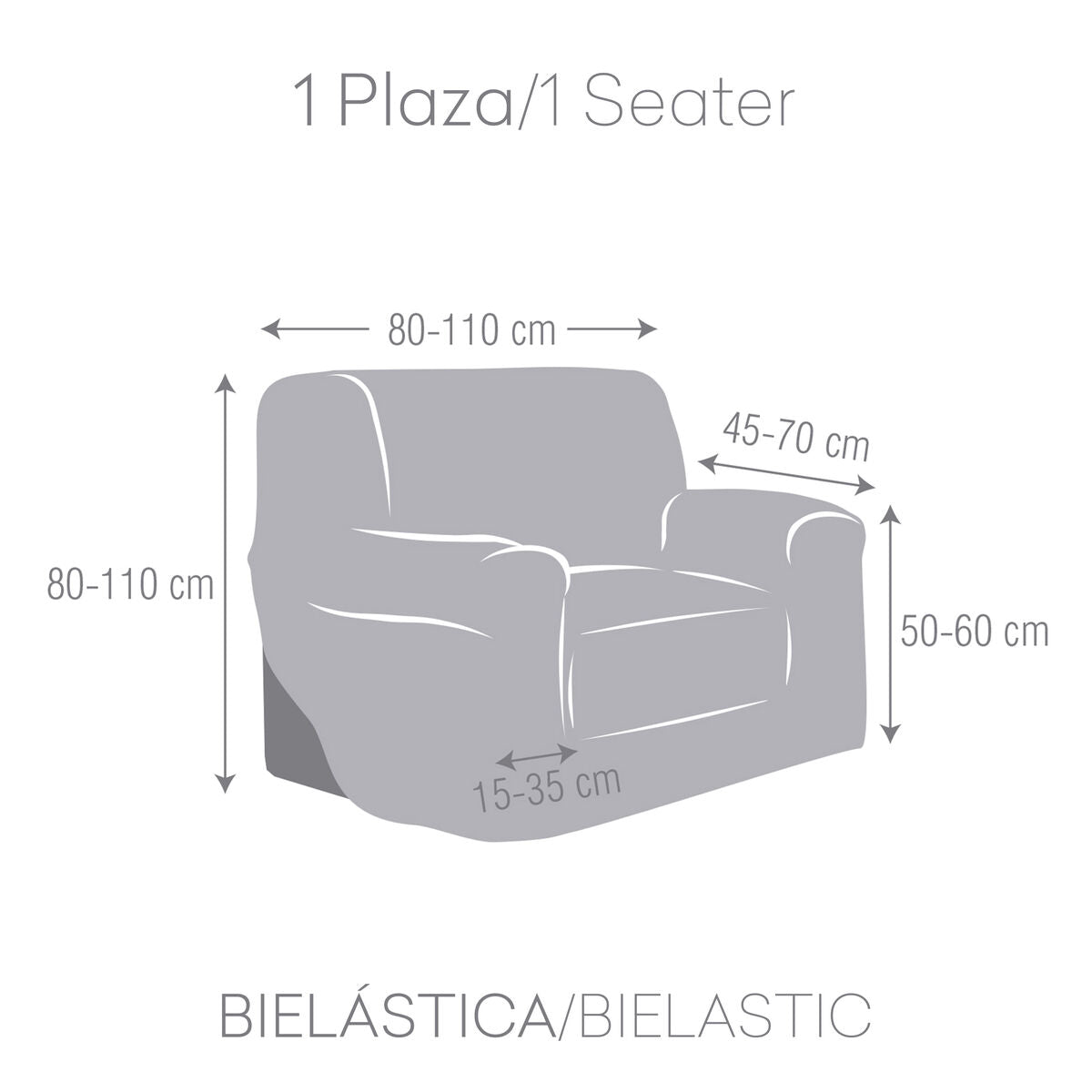 Sesselhusse Eysa BRONX Weiß 70 x 110 x 110 cm