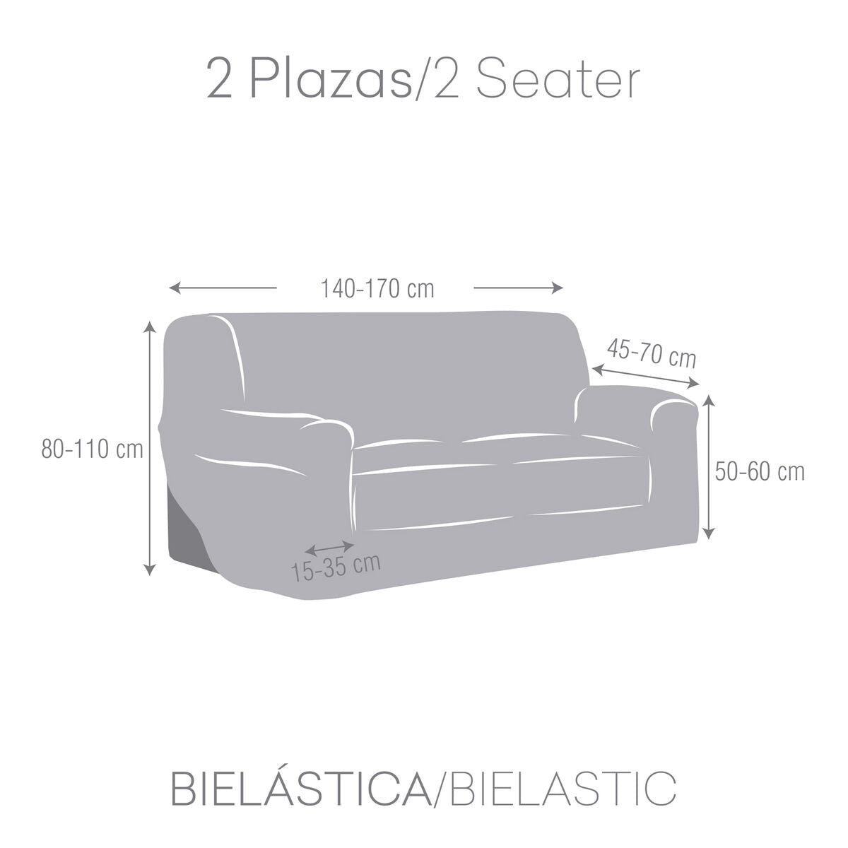 Sofabezug Eysa BRONX Braun 70 x 110 x 170 cm