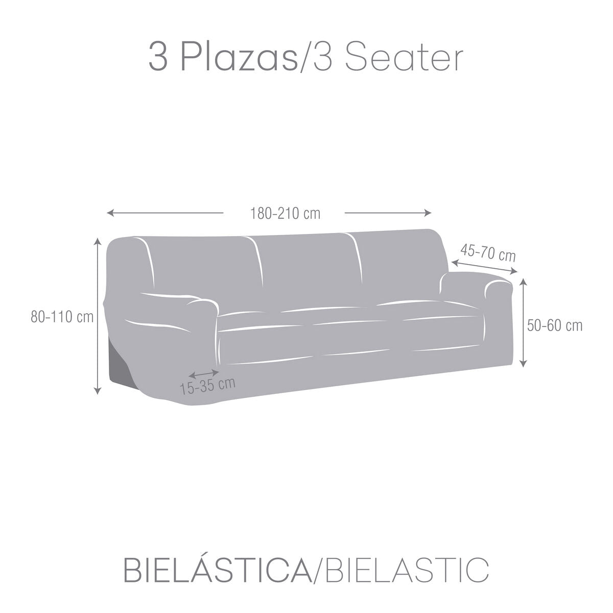 Sofabezug Eysa BRONX Senf 70 x 110 x 210 cm