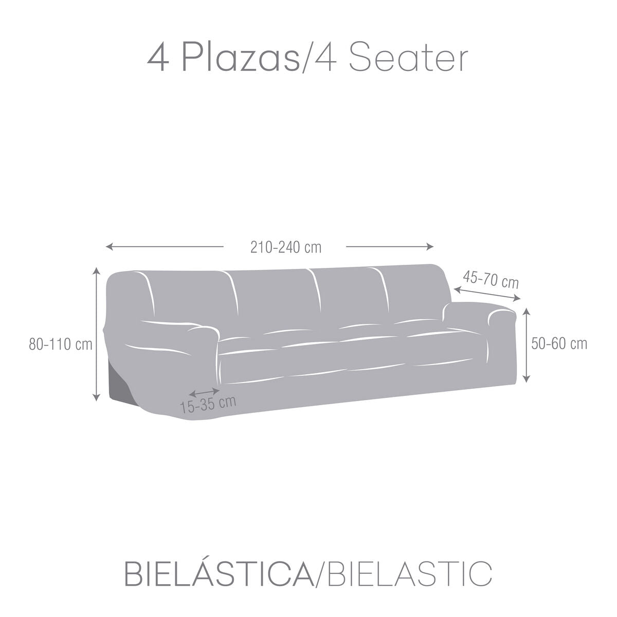 Sofabezug Eysa BRONX Smaragdgrün 70 x 110 x 240 cm