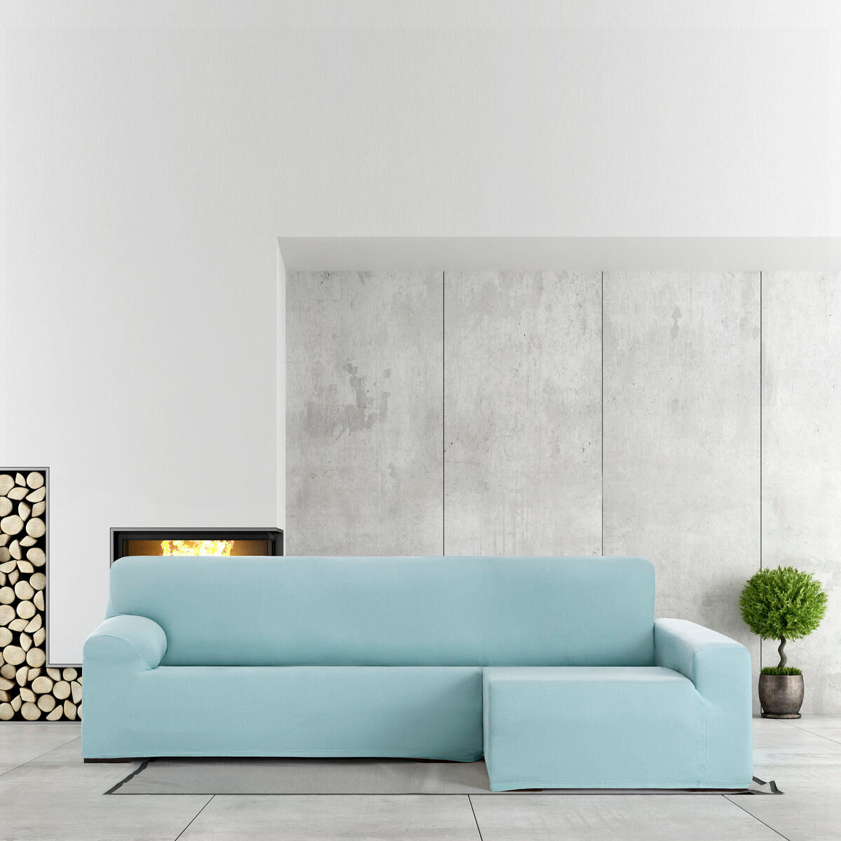 Bezug für Chaiselongue mit langem Arm rechts Eysa BRONX Aquamarin 170 x 110 x 310 cm