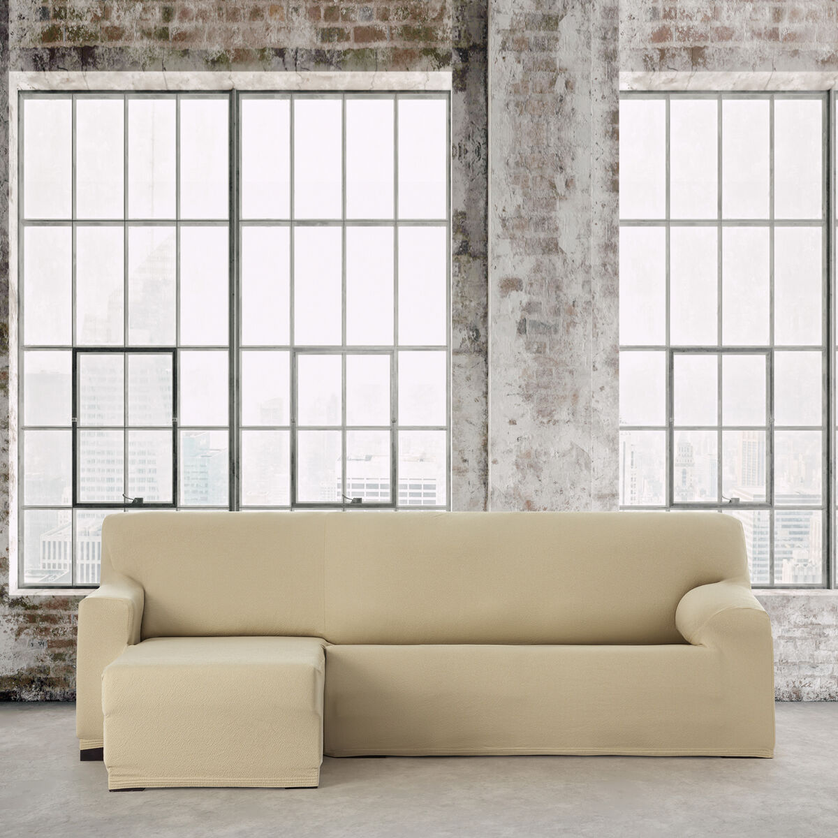 Bezug für Chaiselongue mit kurzem Arm links Eysa BRONX Beige 110 x 110 x 310 cm