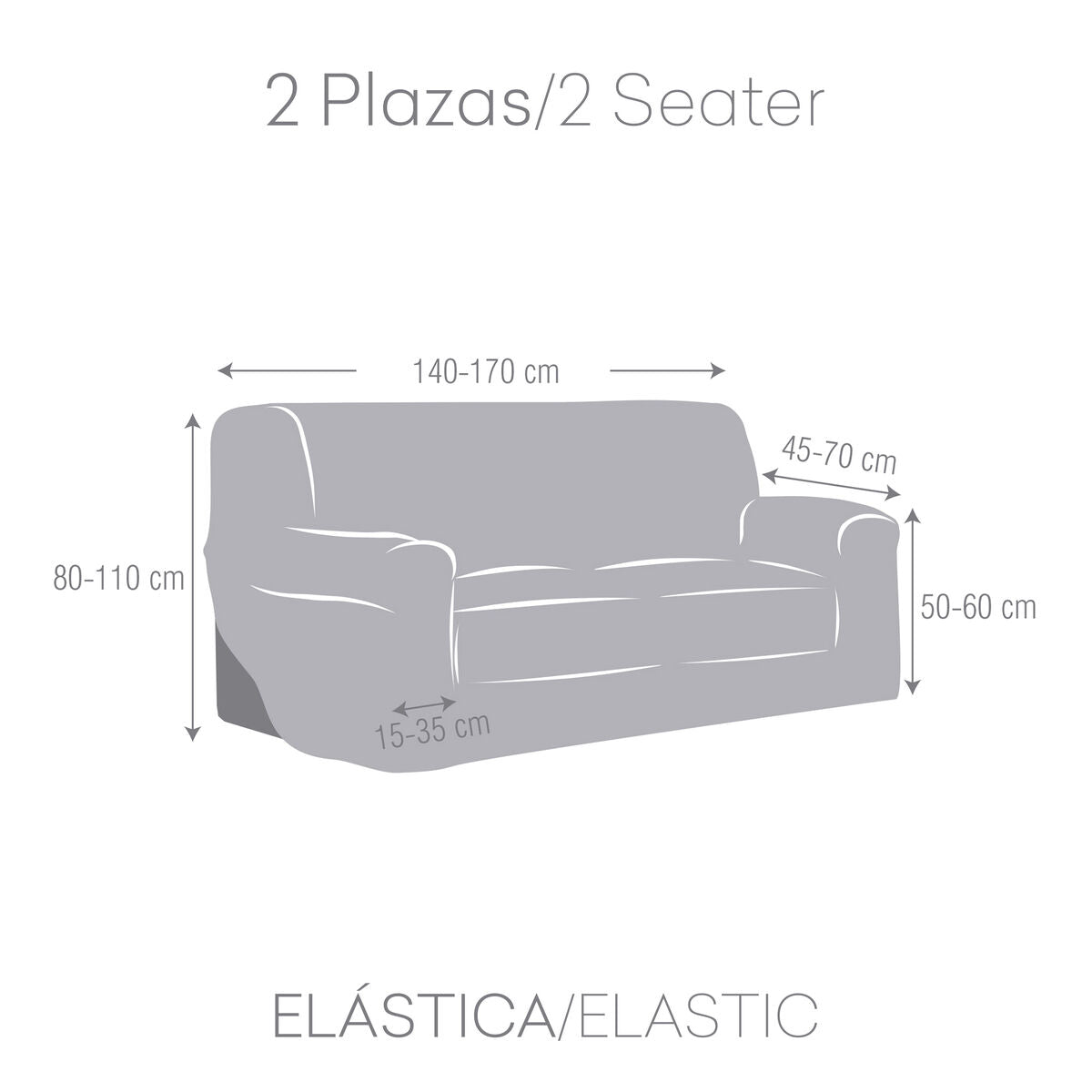 Sofabezug Eysa TROYA Blau 70 x 110 x 170 cm