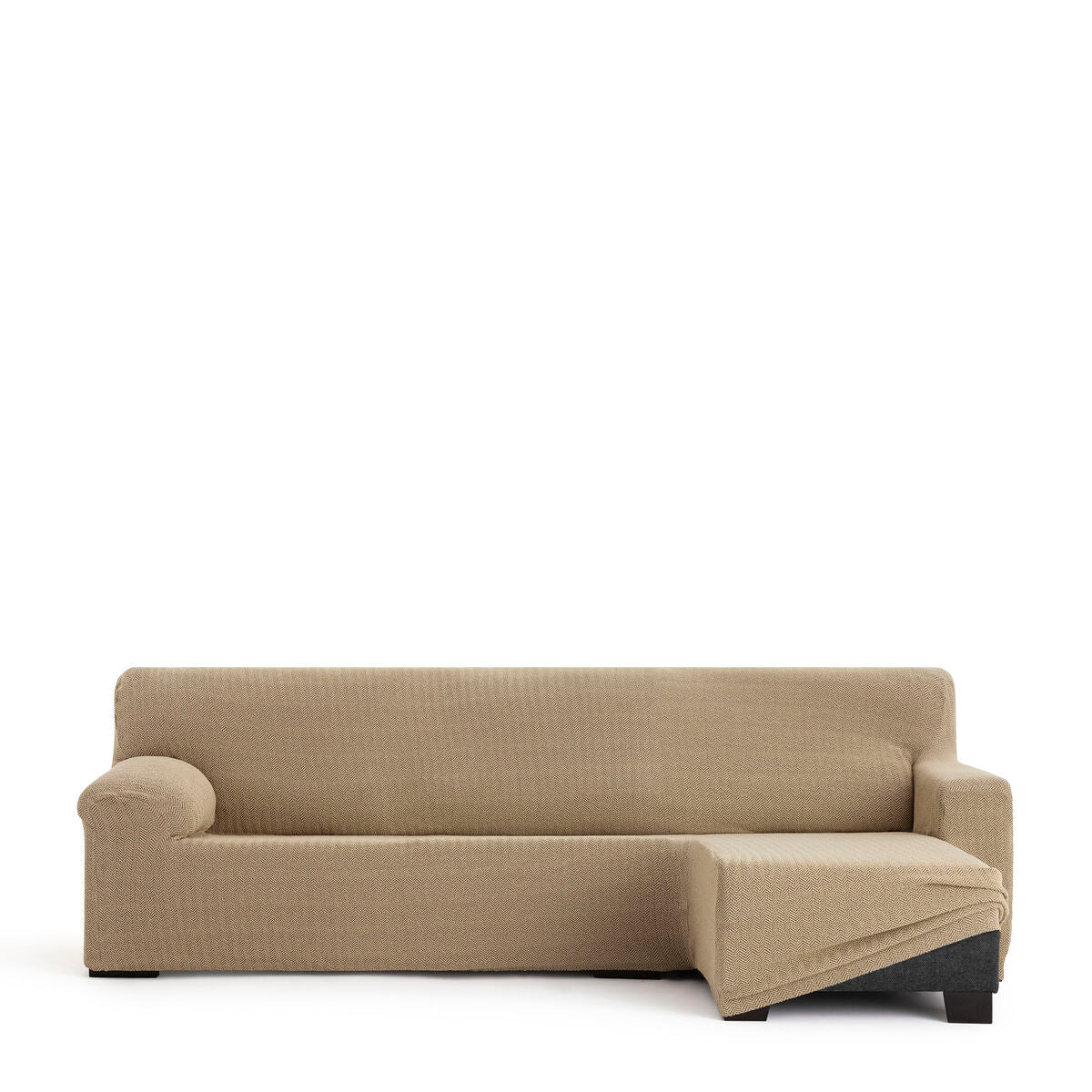 Abdeckung für Chaiselongue mit kurzem Arm rechts Eysa JAZ Beige 120 x 120 x 360 cm