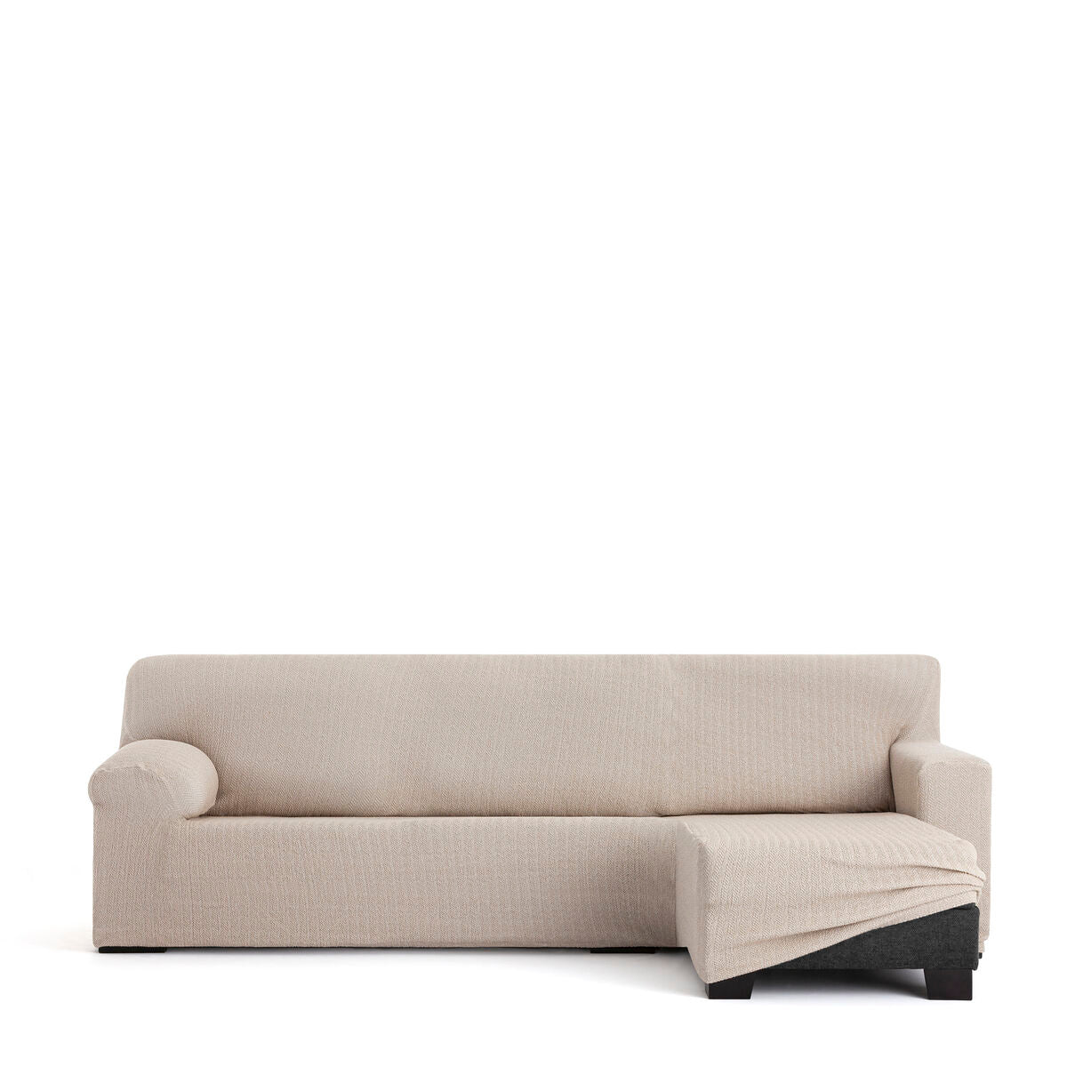 Abdeckung für Chaiselongue mit kurzem Arm rechts Eysa JAZ Beige 120 x 120 x 360 cm