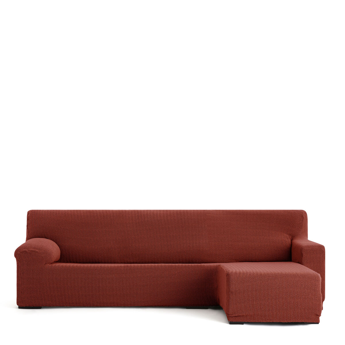 Abdeckung für Chaiselongue mit kurzem Arm rechts Eysa JAZ Dunkelrot 120 x 120 x 360 cm