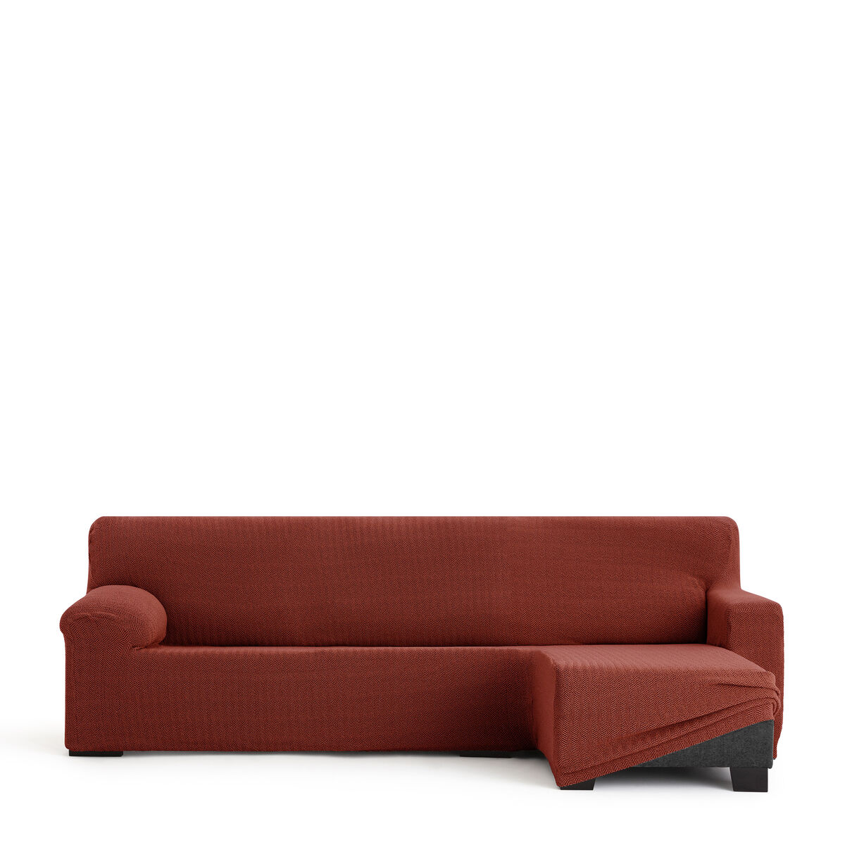 Abdeckung für Chaiselongue mit kurzem Arm rechts Eysa JAZ Dunkelrot 120 x 120 x 360 cm