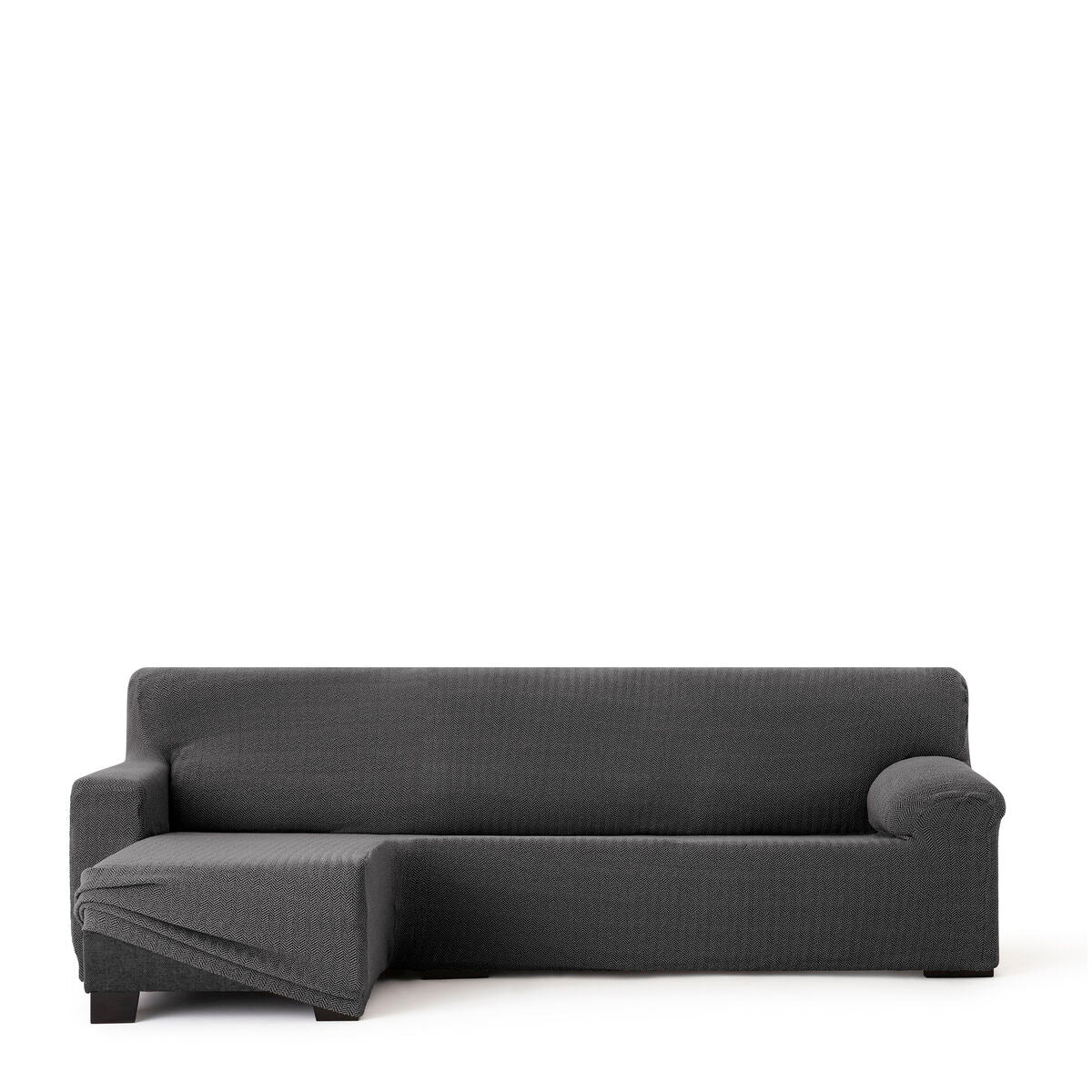 Bezug für Chaiselongue mit kurzem Arm links Eysa JAZ Dunkelgrau 120 x 120 x 360 cm