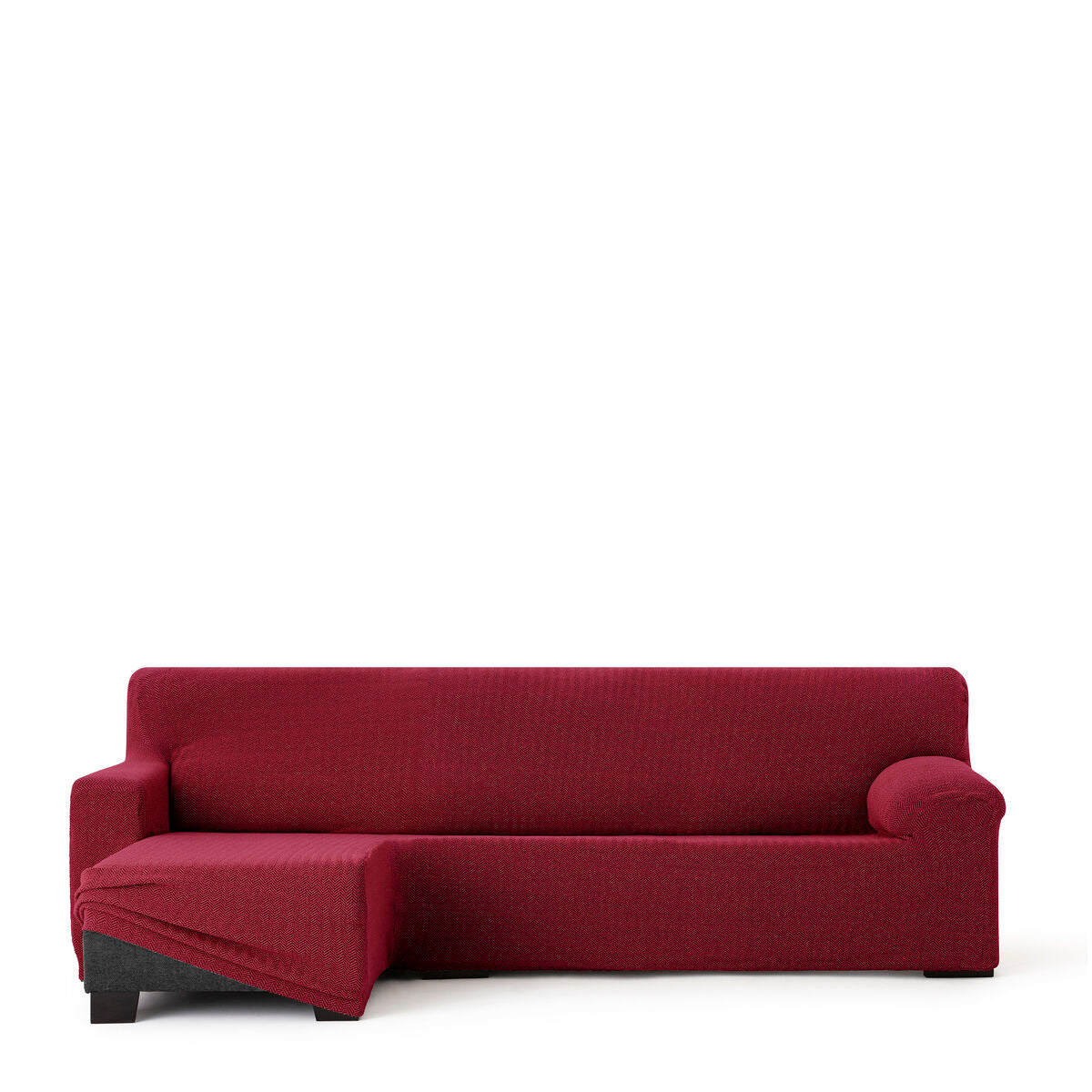 Bezug für Chaiselongue mit kurzem Arm links Eysa JAZ Burgunderrot 120 x 120 x 360 cm