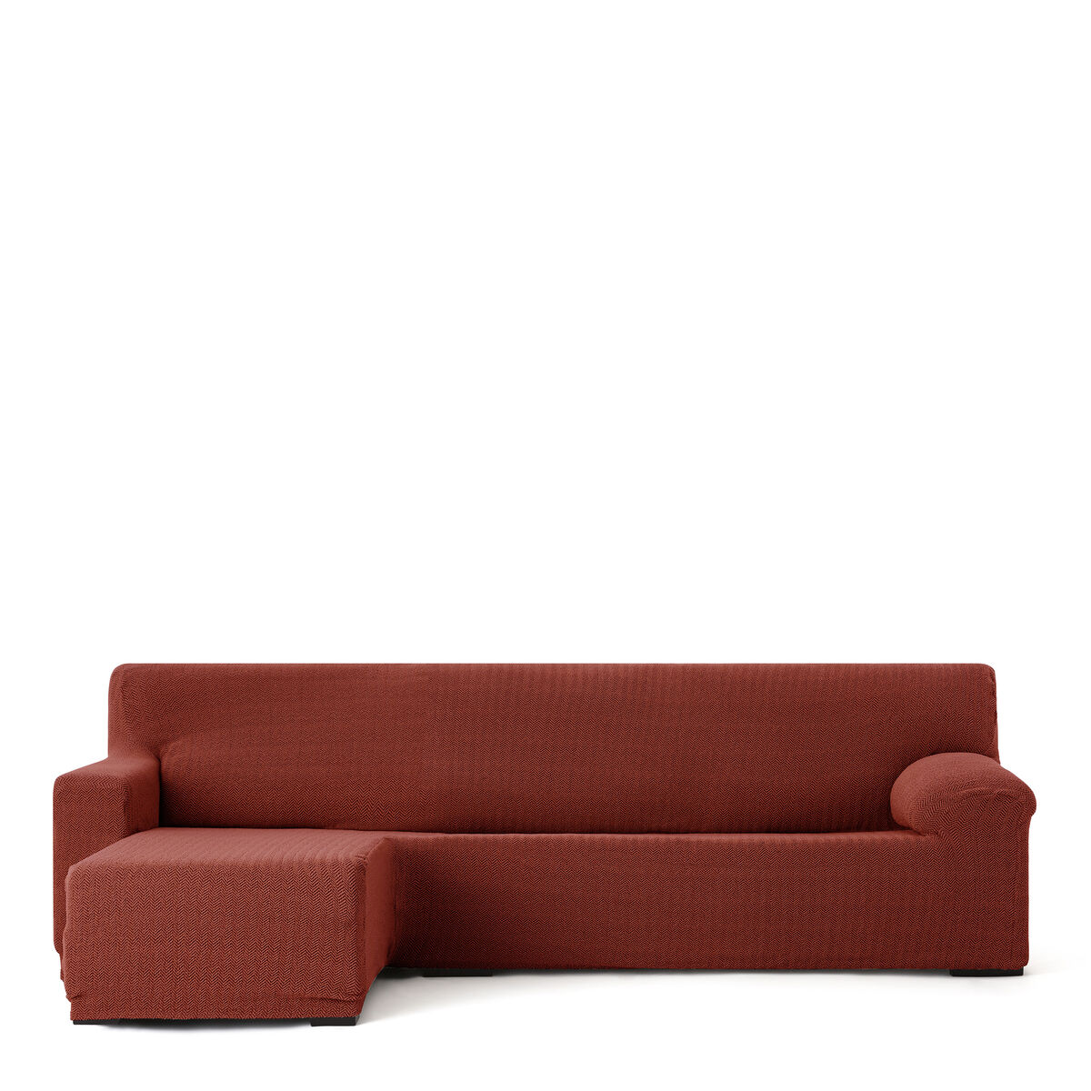 Bezug für Chaiselongue mit kurzem Arm links Eysa JAZ Dunkelrot 120 x 120 x 360 cm