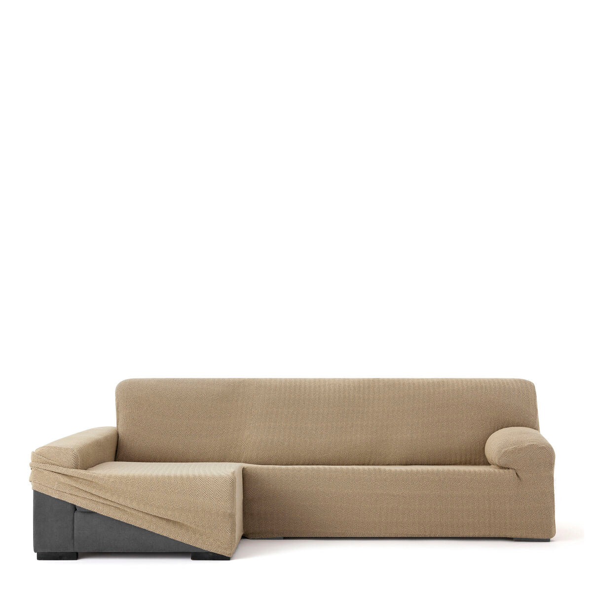 Bezug für Chaiselongue mit langem Arm links Eysa JAZ Beige 180 x 120 x 360 cm