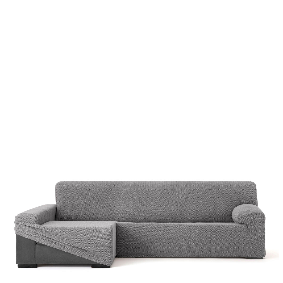 Bezug für Chaiselongue mit langem Arm links Eysa JAZ Grau 180 x 120 x 360 cm