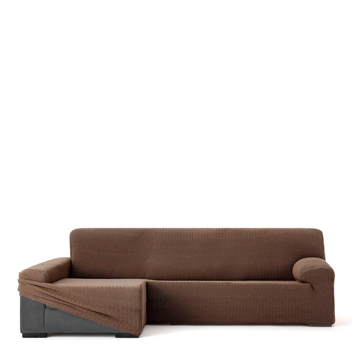 Bezug für Chaiselongue mit langem Arm links Eysa JAZ Braun 180 x 120 x 360 cm