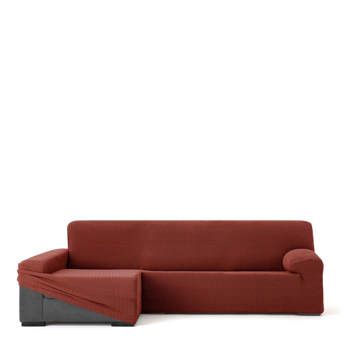 Bezug für Chaiselongue mit langem Arm links Eysa JAZ Dunkelrot 180 x 120 x 360 cm